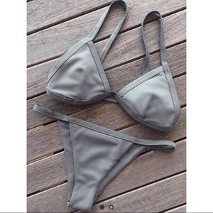 Small Gray strappy triangle bikini