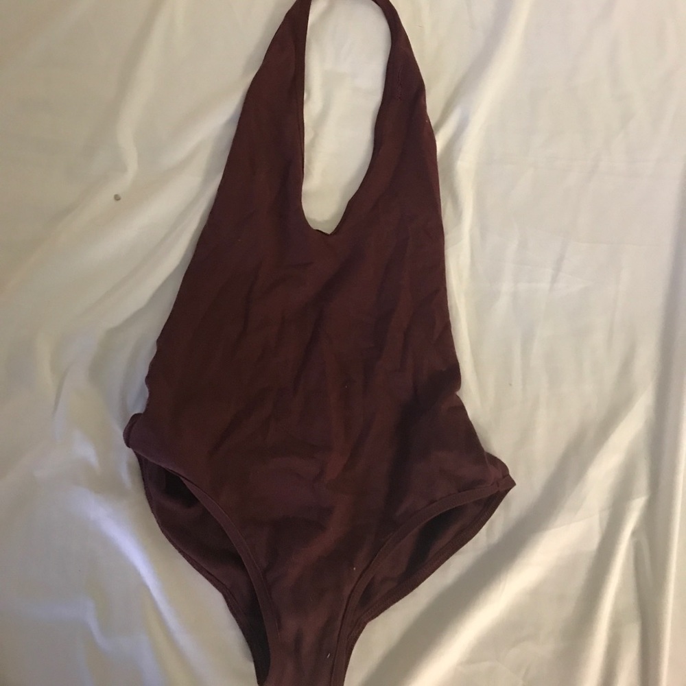 American apparel bodysuit burgundy