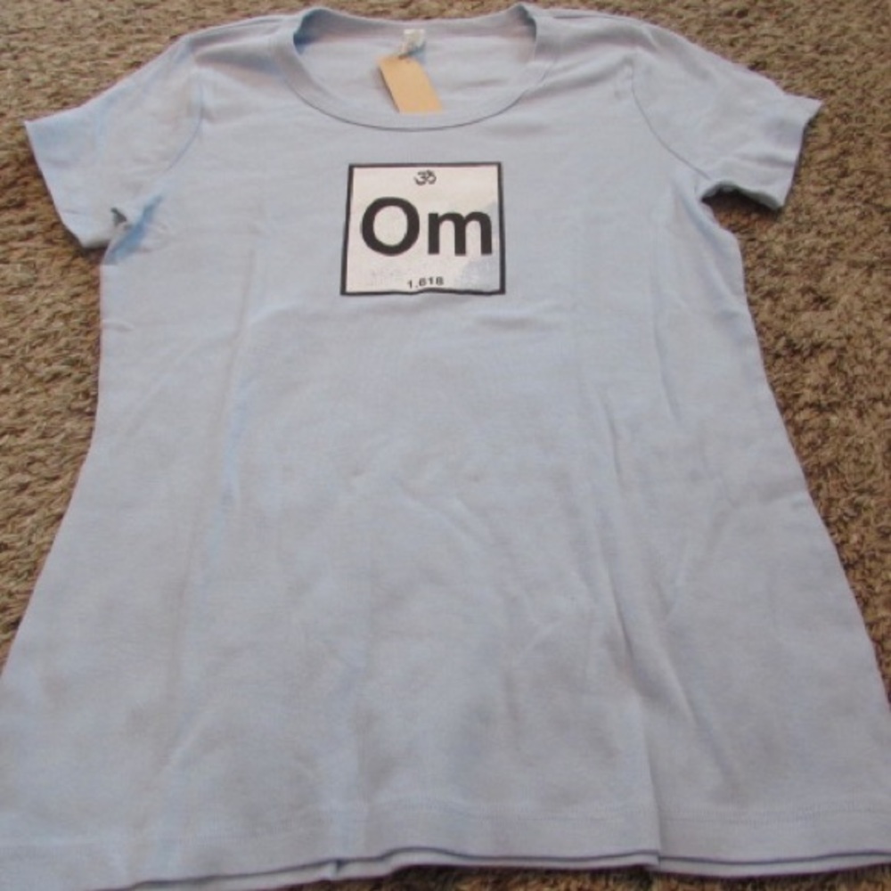 Baby blue scoop neck tee shirt