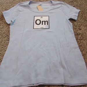 Baby blue scoop neck tee shirt