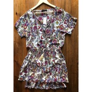 Banana Republic - Paisley Tassel Dress - Size M