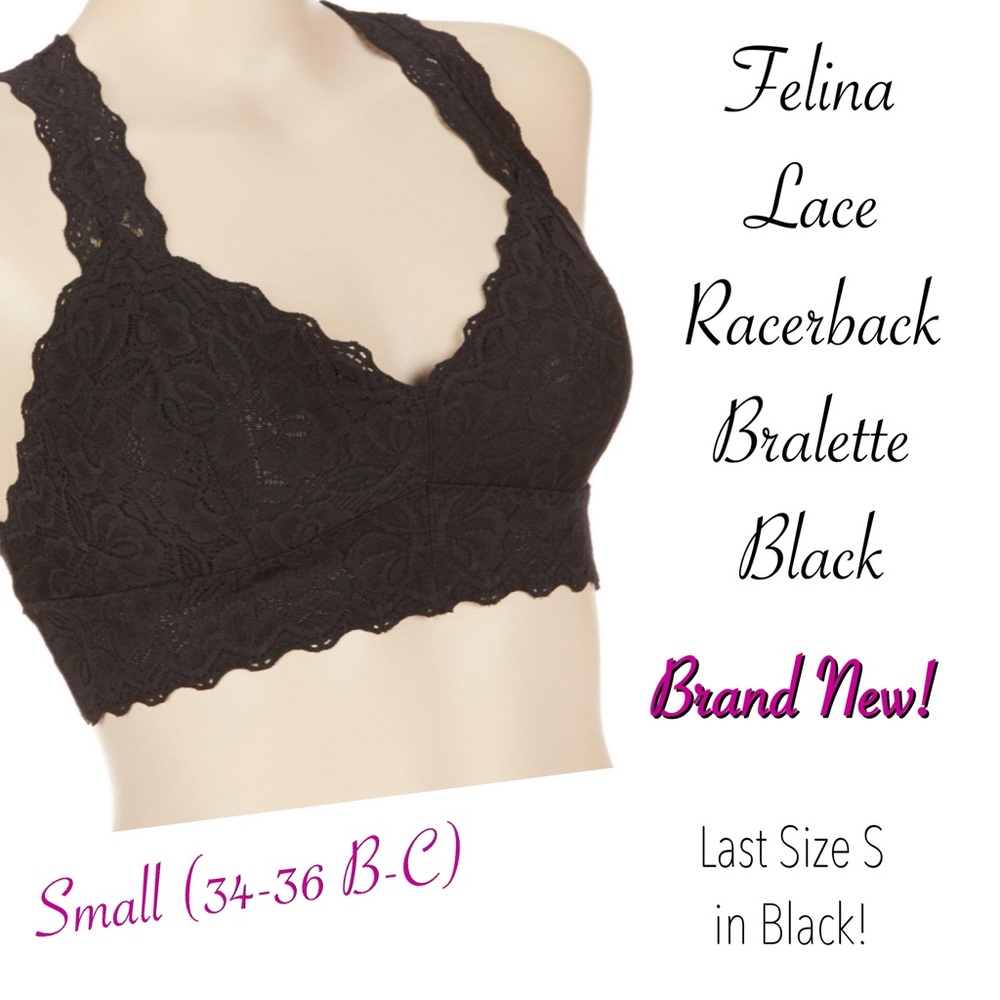 Brand 🆕! Sexy Black Lace Racerback Bralette S
