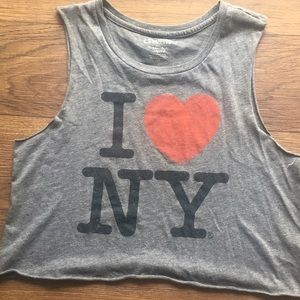 Grey I heart NY  tank