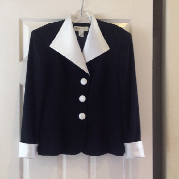 Dior Jackets & Blazers - Christian Dior women's black/white jacket. Size 10