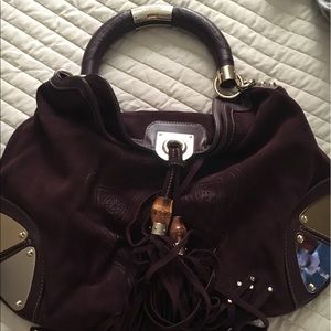 Brown seude Gucci 💯 authentic bag