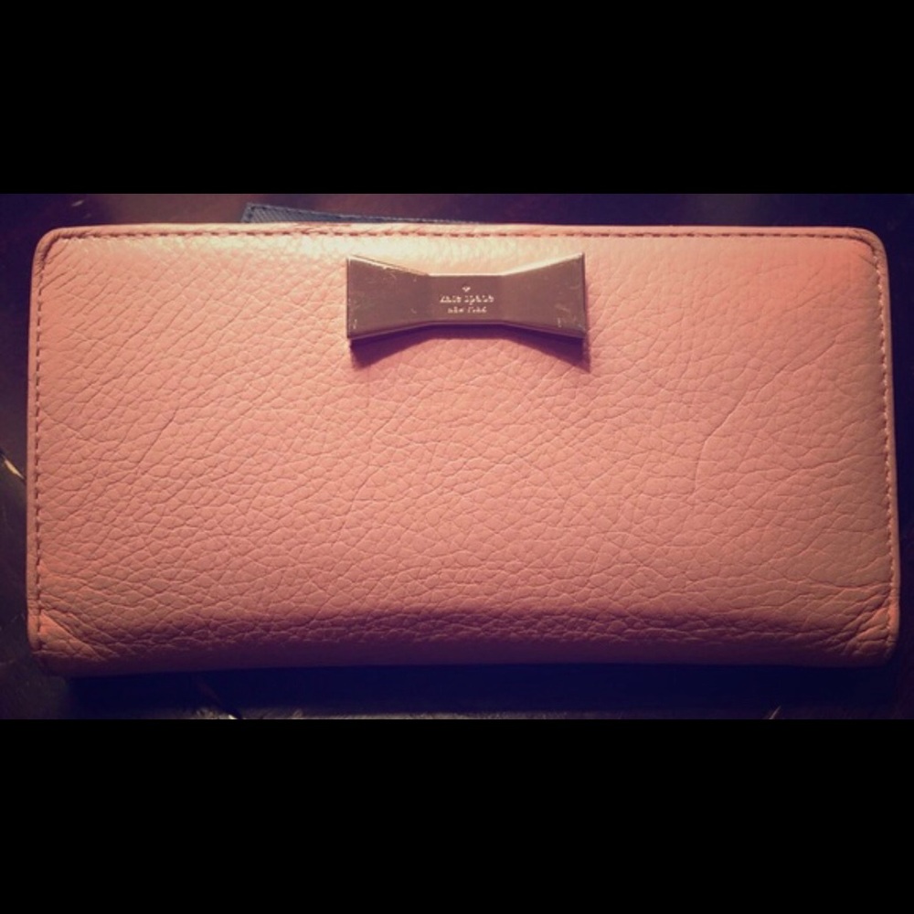 Kate Spade Wallet Light Pink w/Gold Bow