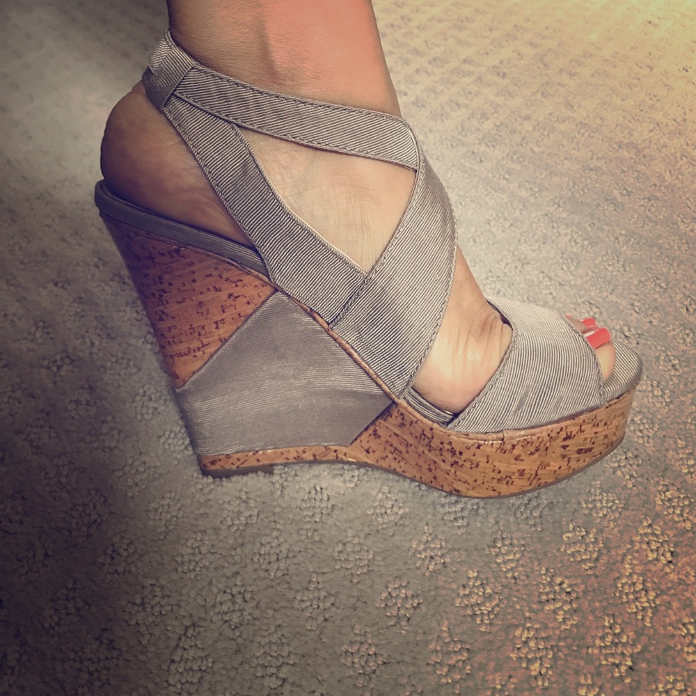 BCBGeneration wedge sandals taupe/nude size 36