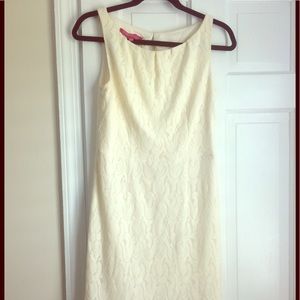 Sleeveless cream dress