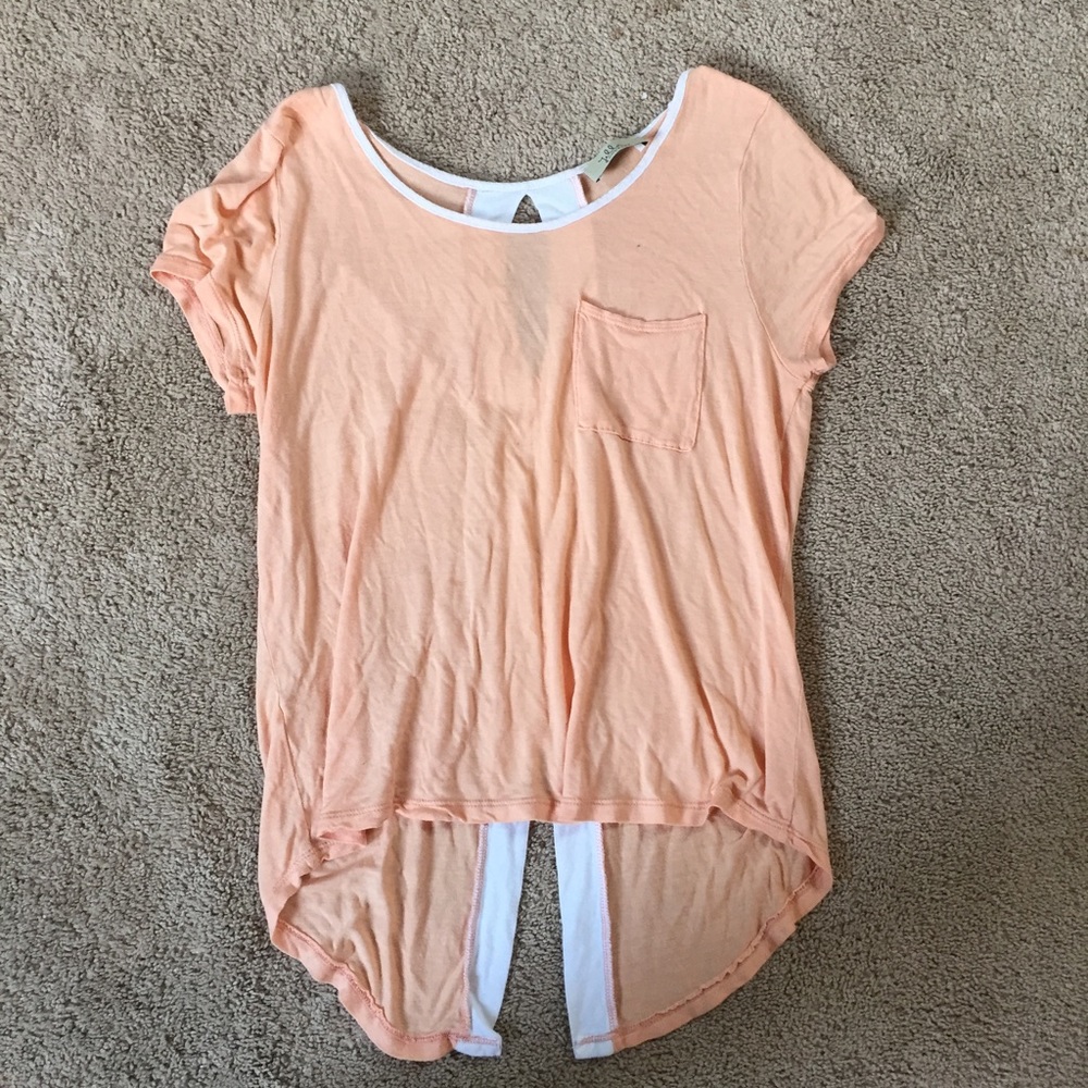 Orange flowy top