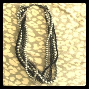 Blue black necklace