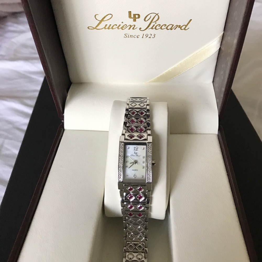 Lucien Piccard Ladies Ruby & Diamond Watch