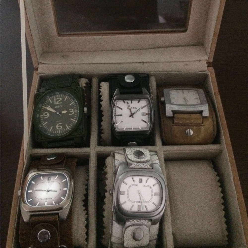 Lot of 5 Watches and Box
