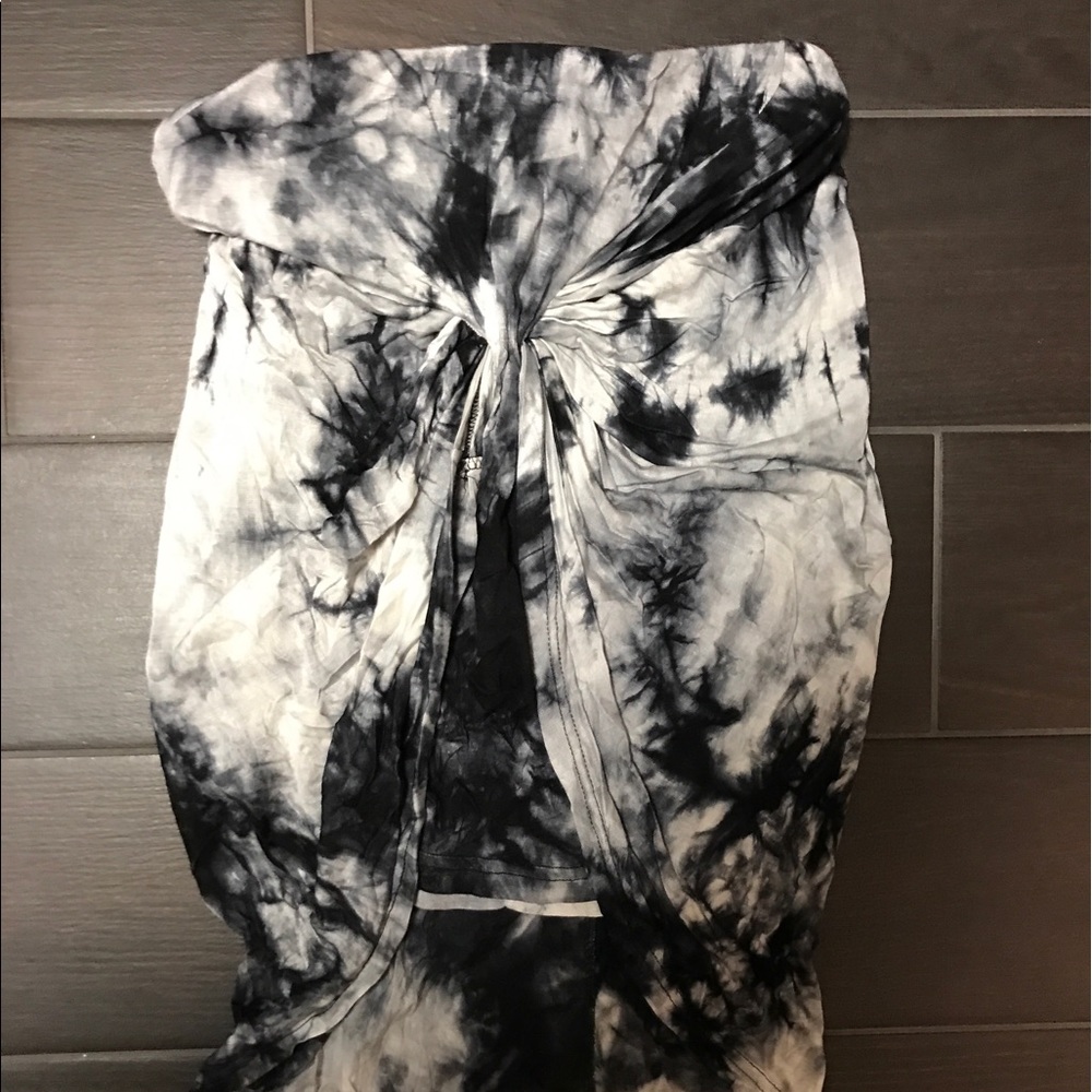 Tie dye knotted knit skirt
