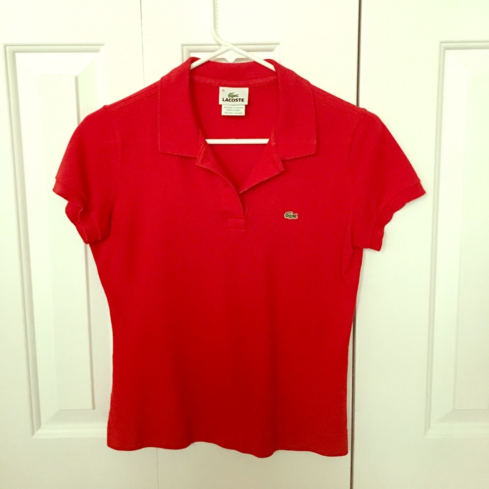 Lacoste Two Button Polo - Red
