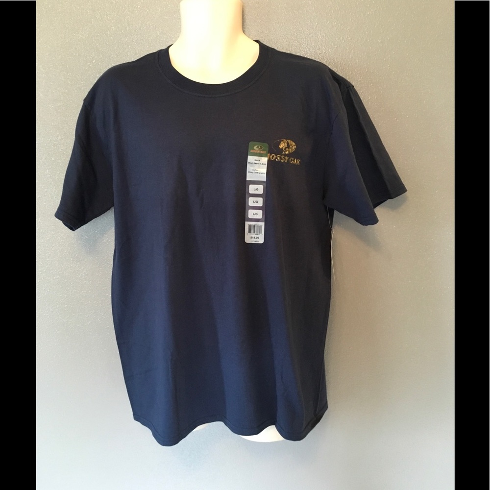 Mossy Oak MENS T Shirt Blue Short Sleeve