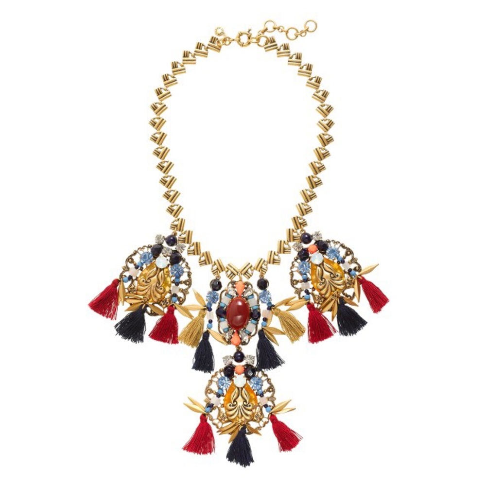 💖HP💖 J. Crew Tassel Trim Statement Necklace