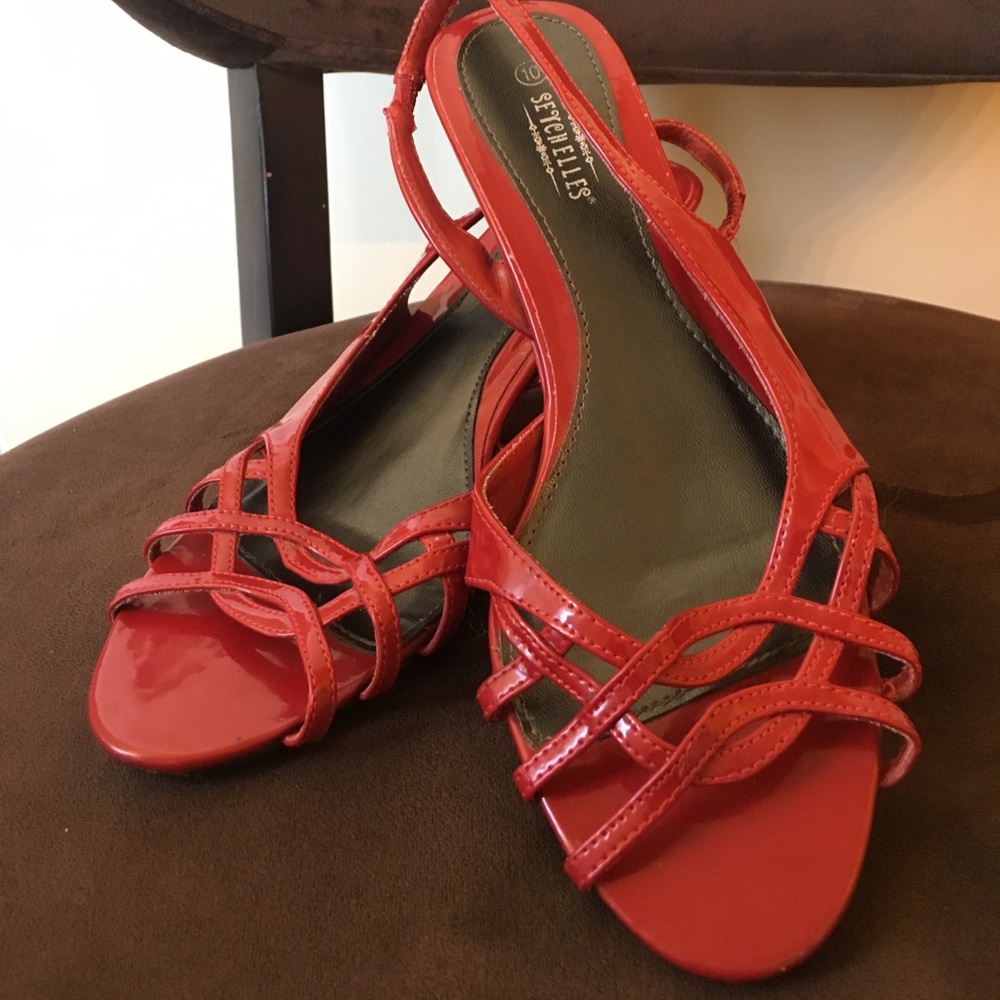 Seychelles Patten Red Mini Wedge Sandals