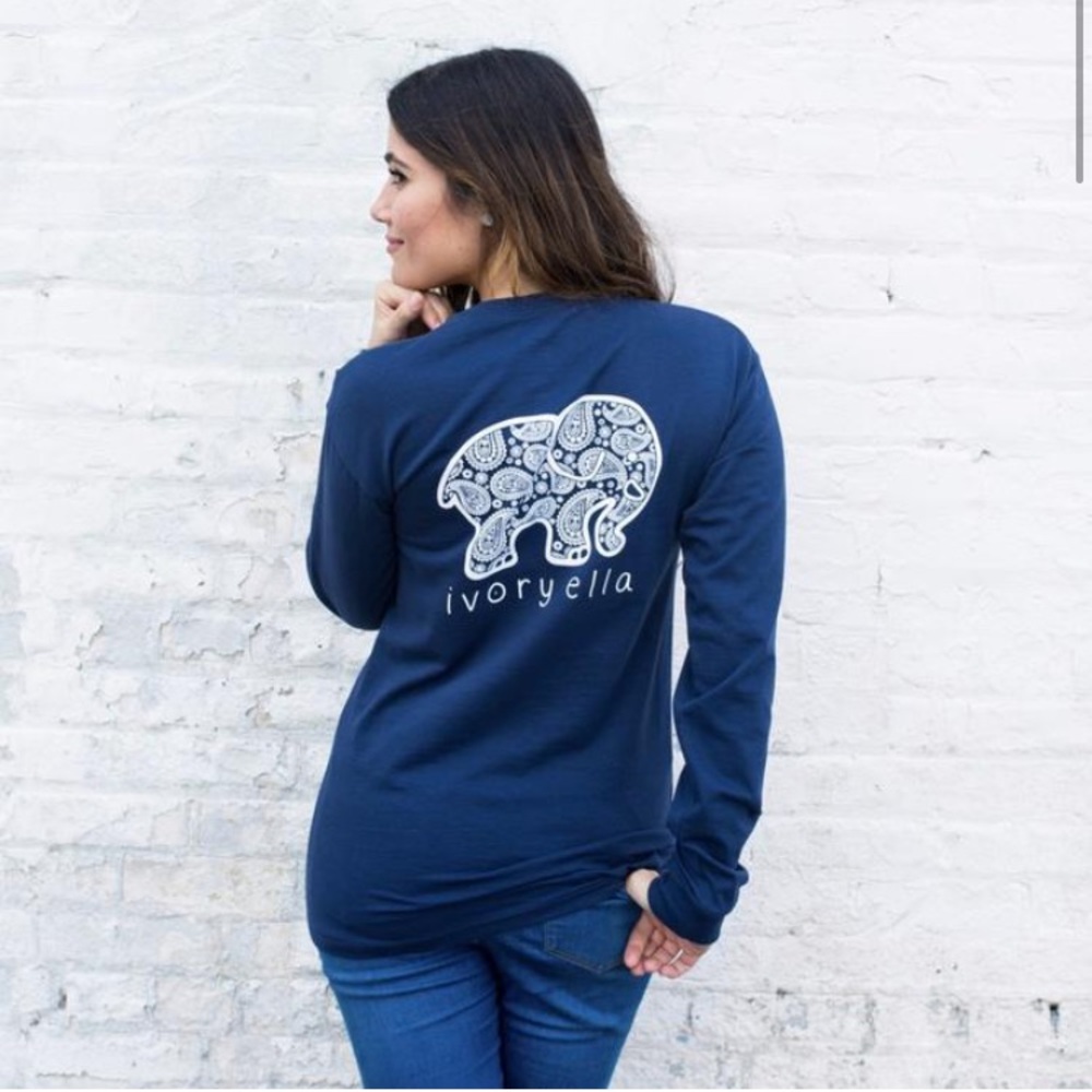 Ivory ella long sleeve paisley