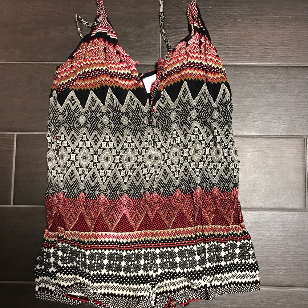 Aztec print romper