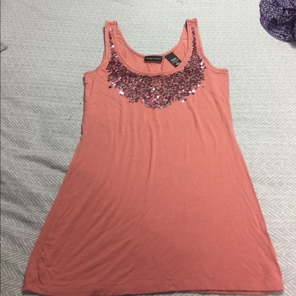 New York and company sequin tank S