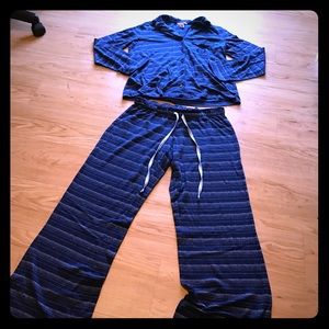 Victoria Secret Blue Striped Pajamas