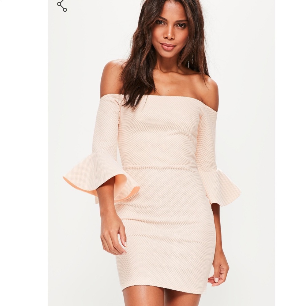 Nude fishnet body on dress