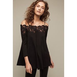 NWT Anthro Meadow Rue Laceline Off Shoulder Tee NWT Anthro Meadow Rue Laceline Off Shoulder Tee