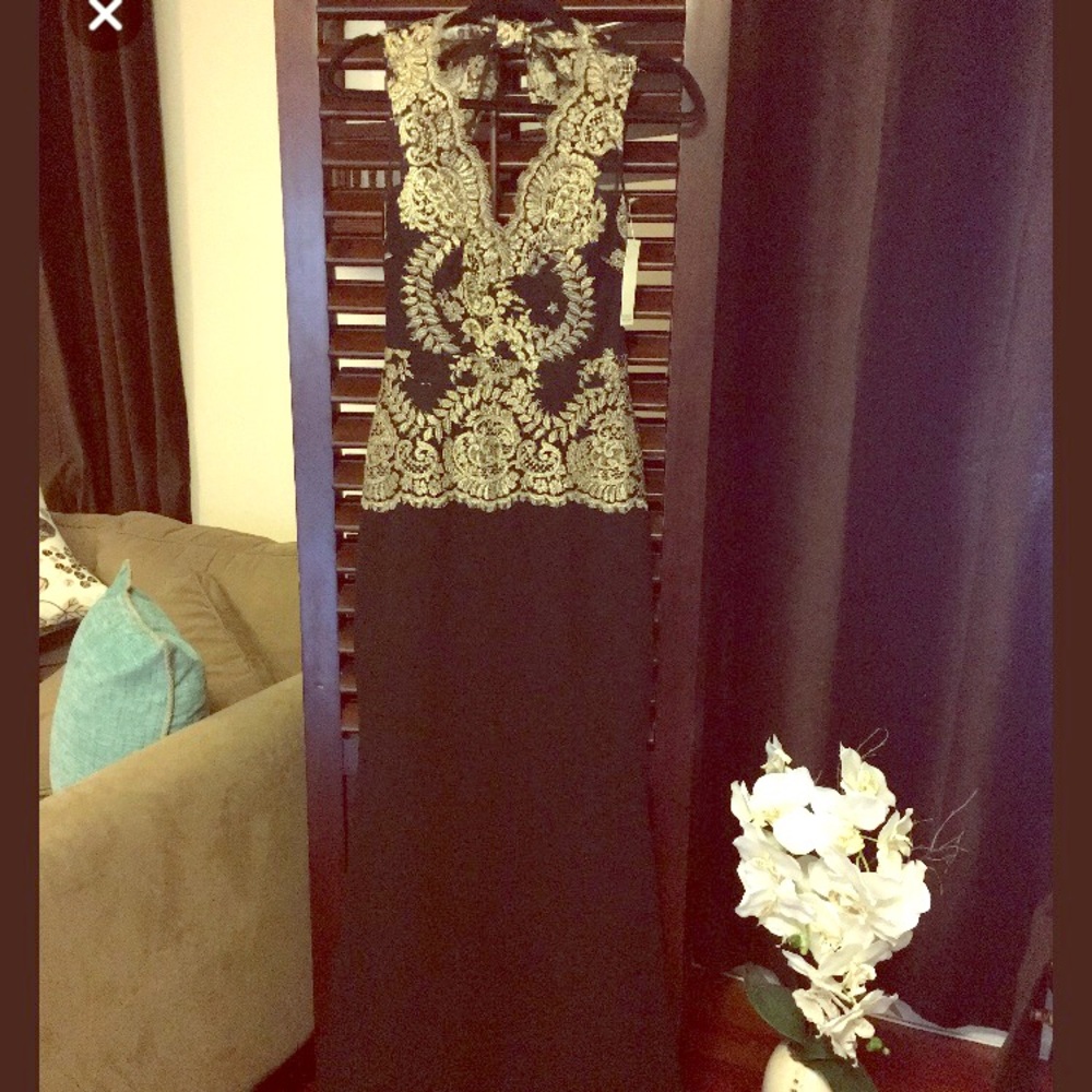 NWT badgley mischka evening gown mermaid shape