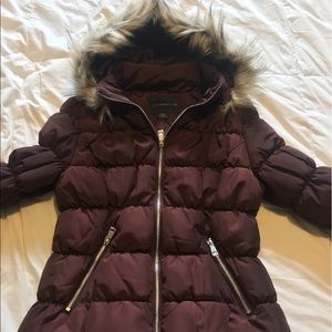 NEW Ladies Puffer Jacket w/Removable Faux Fur Hood