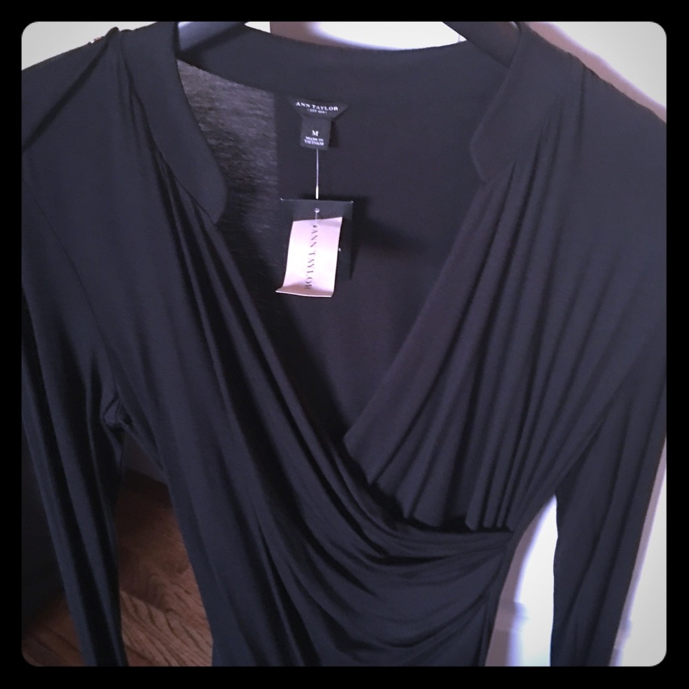 Black Ann Taylor top- brand new!