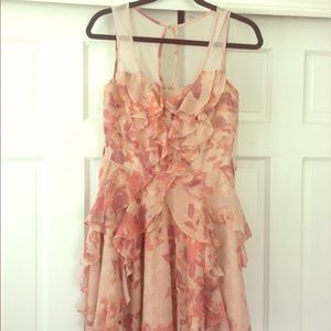 Floral pink colored dress