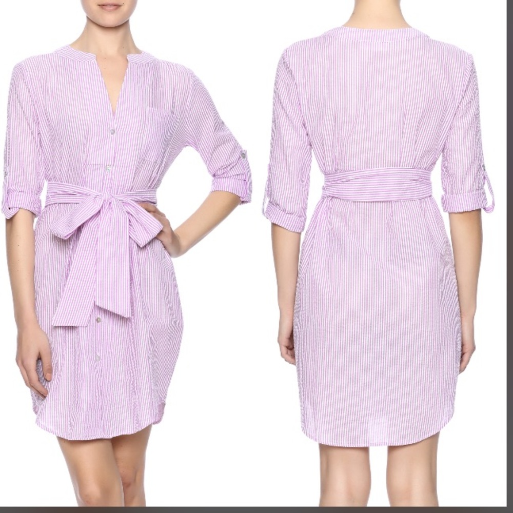 Peach Love seersucker dress