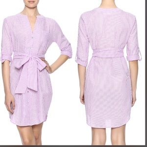 Peach Love seersucker dress