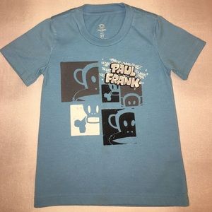 PAUL FRANK 3 Toddler Boy Blue Monkey Skull T-shirt PAUL FRANK 3 Toddler Boy Blue Monkey Skull T-shirt