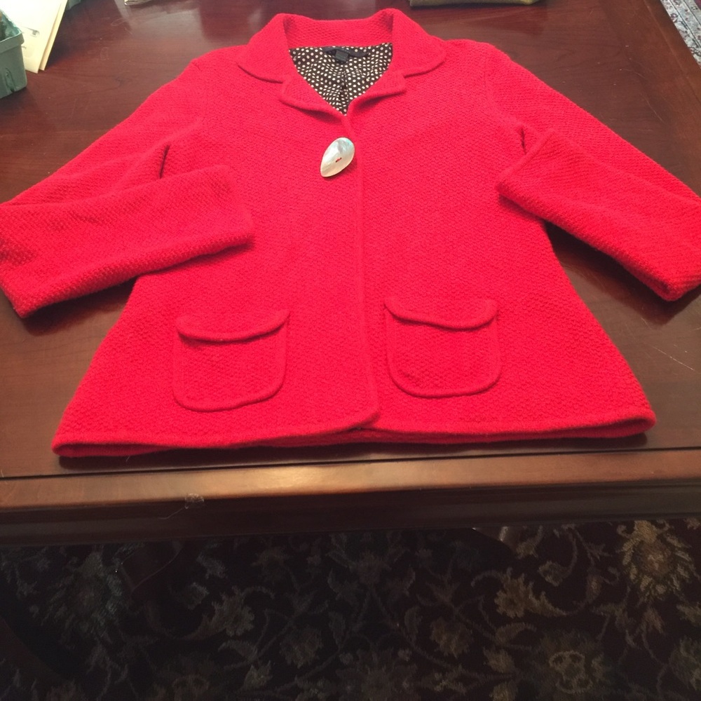 🌺sale🌺 Boden knit jacket.  Beautiful red color