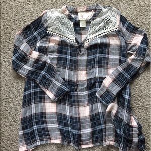 Self esteem plaid shirt