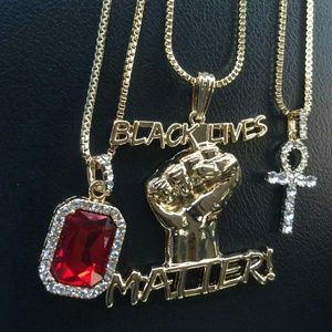 14K GOLD plated ICED OUT CHAINS COMBO