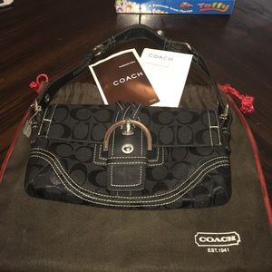 Coach Signature Soho Buckle Flap Boho Handbag