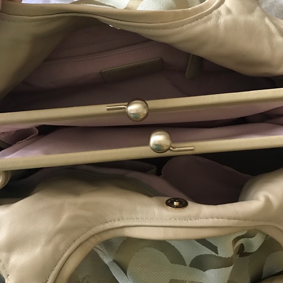 Coach Op Art Satchel w/ matching Checkbook Wallet - Picture 4 of 7