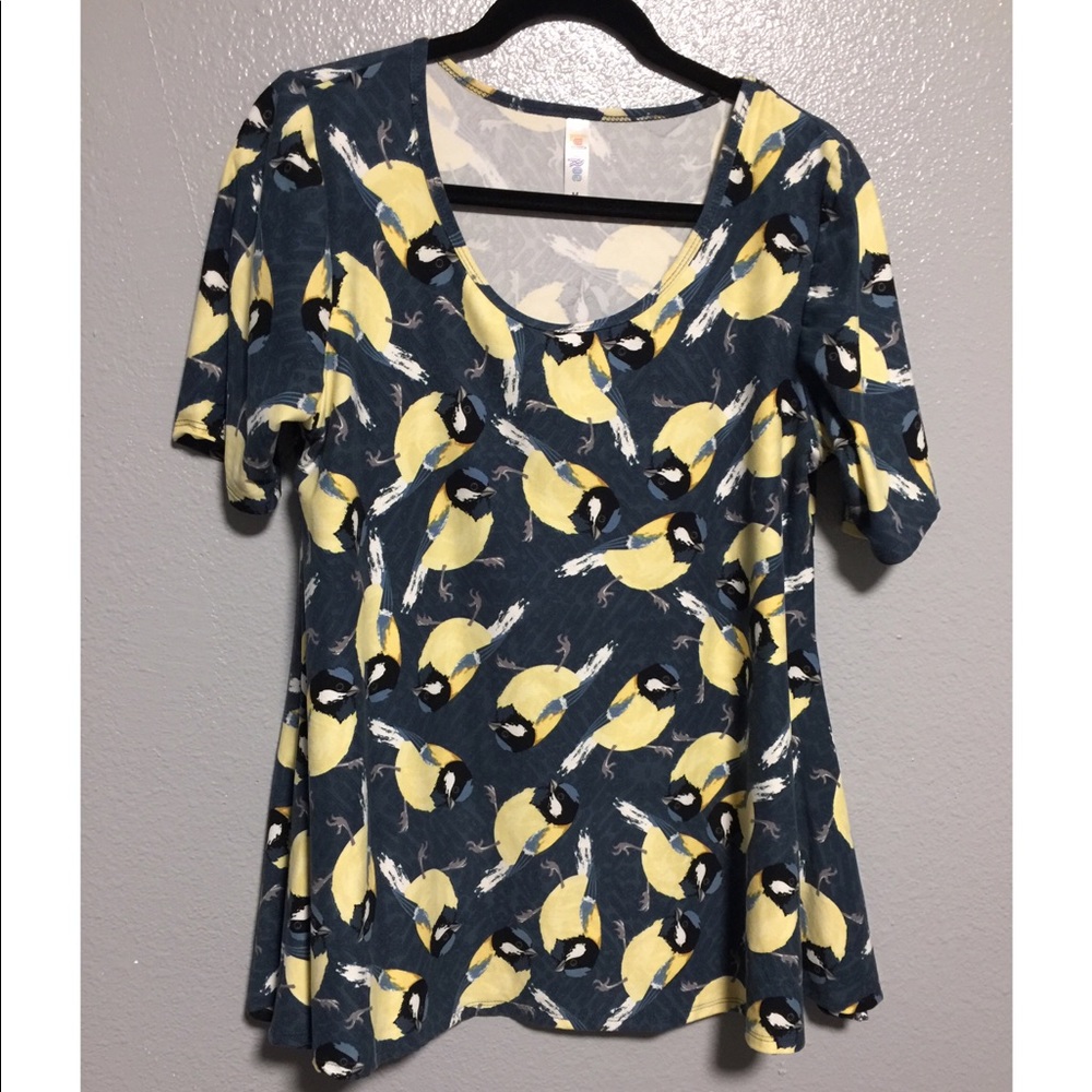 Medium LuLaRoe Perfect T - Chickadees Print