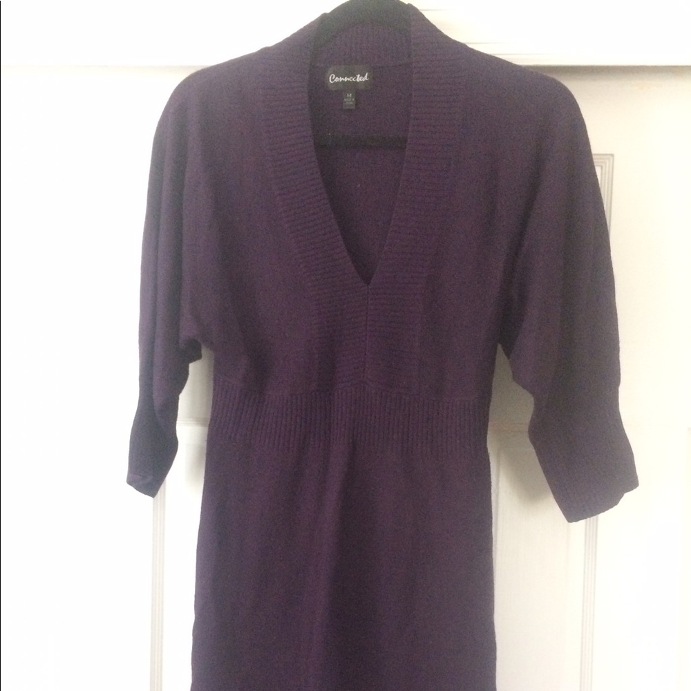Plum colored sweater dress