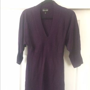 Plum colored sweater dress