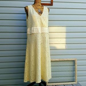 Plus size ivory / cream lace dress