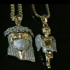 14K GOLD plated ICED OUT CHAINS COMBO