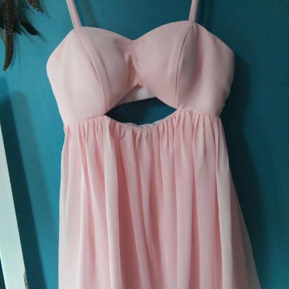 Pink mini dress