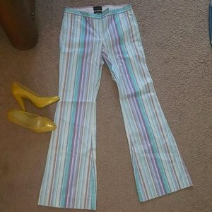 Spring striped limited flare pants