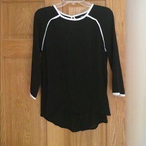 Black and white blouse