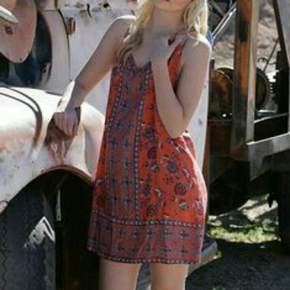 Coachella Boho Summer Coral Dress