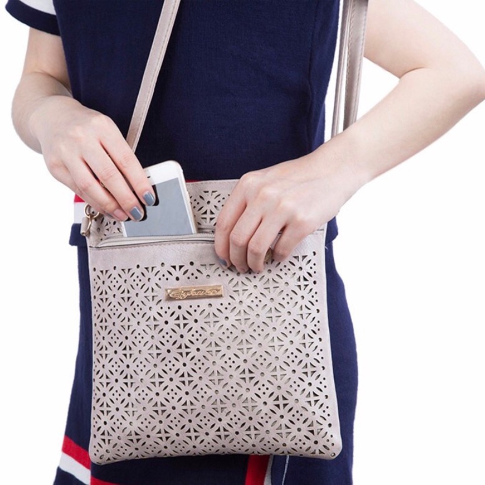 💠💠LAST 1💠💠 Taupe Crossover HollowOut Bag Purse - Picture 4 of 8