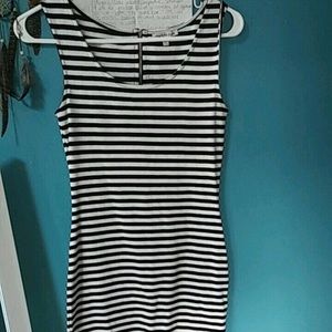 Black and white stripped dress